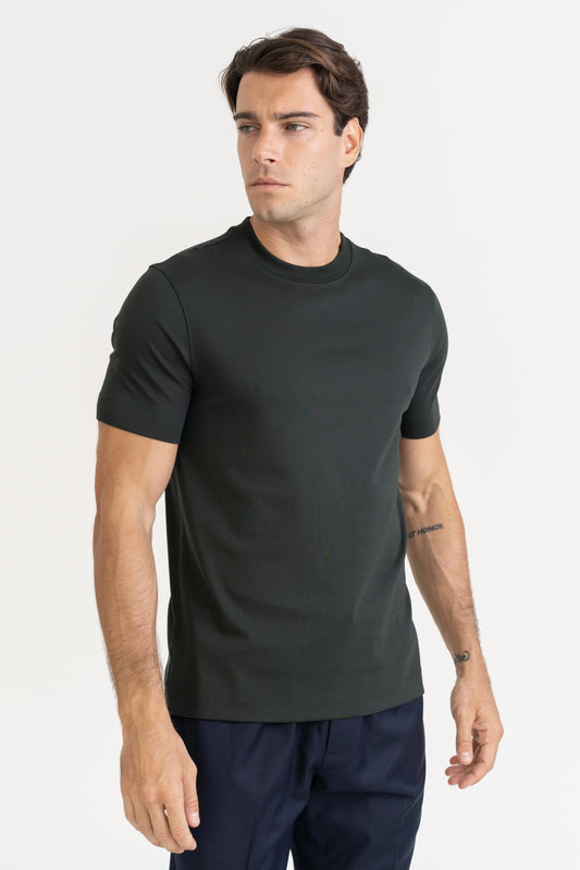 LUXE MODAL T-SHIRT - BOTTLE GREEN