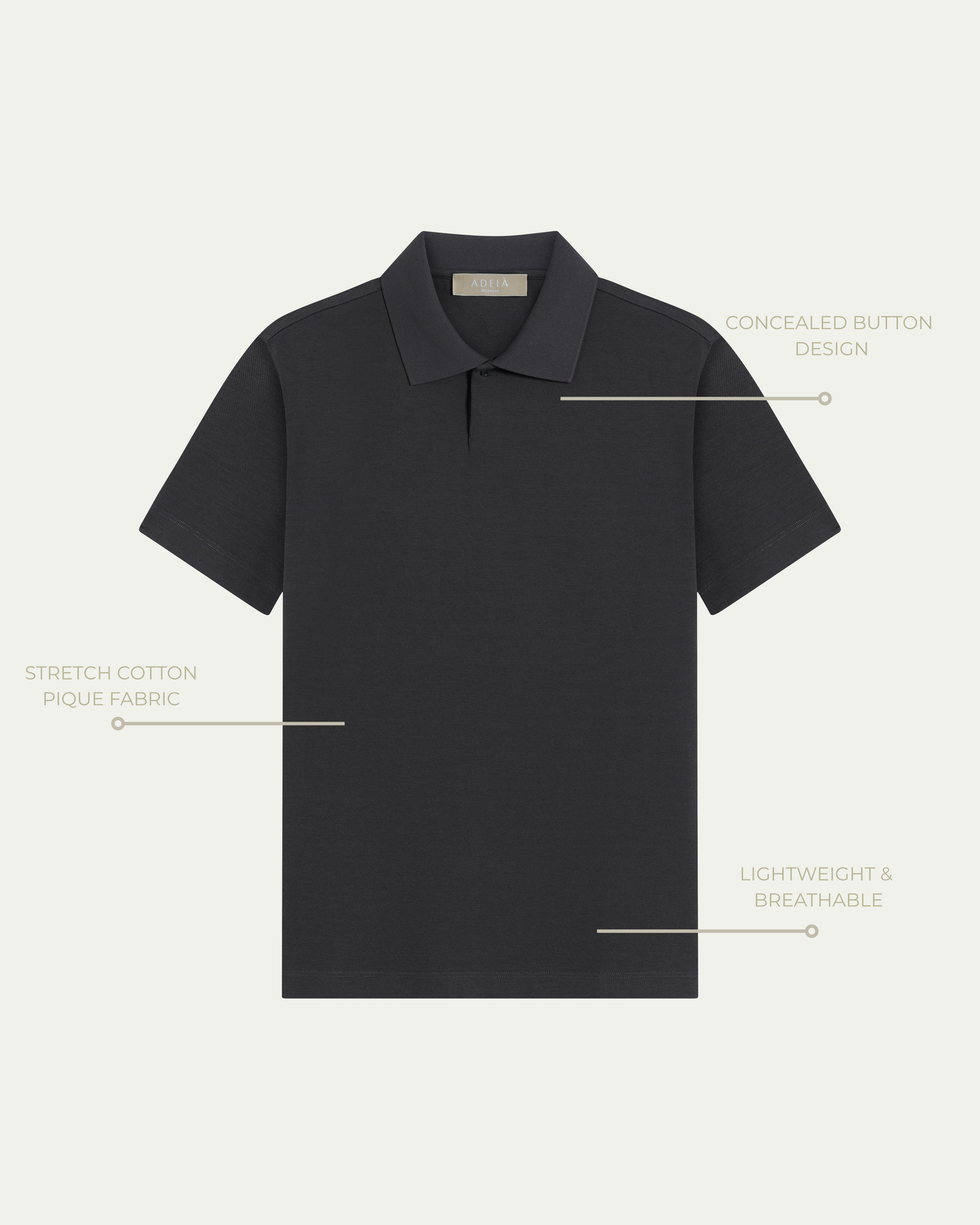 RIVIERA POLO - GRAPHITE