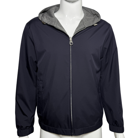 TWIN-TECH HOODED BOMBER - NAVY
