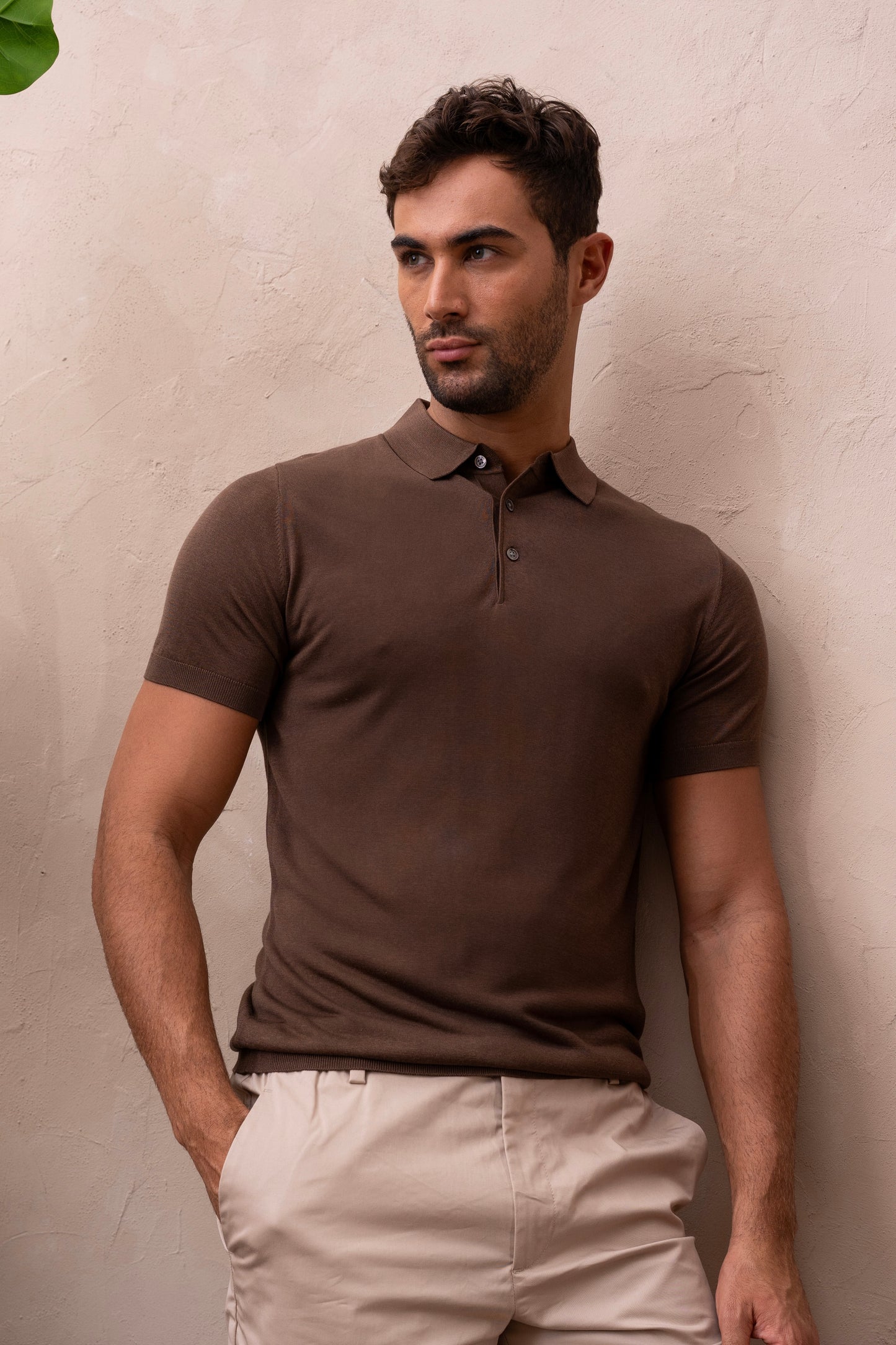SIERRA KNIT POLO - TIERRA