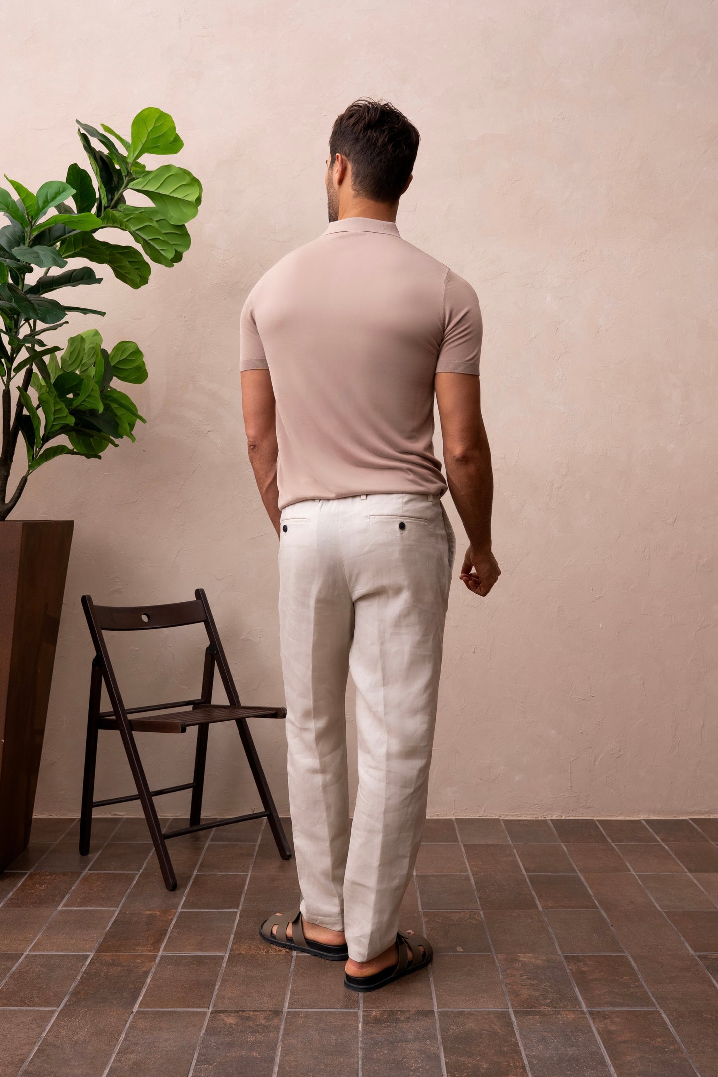 SIERRA KNIT POLO - CON LECHE